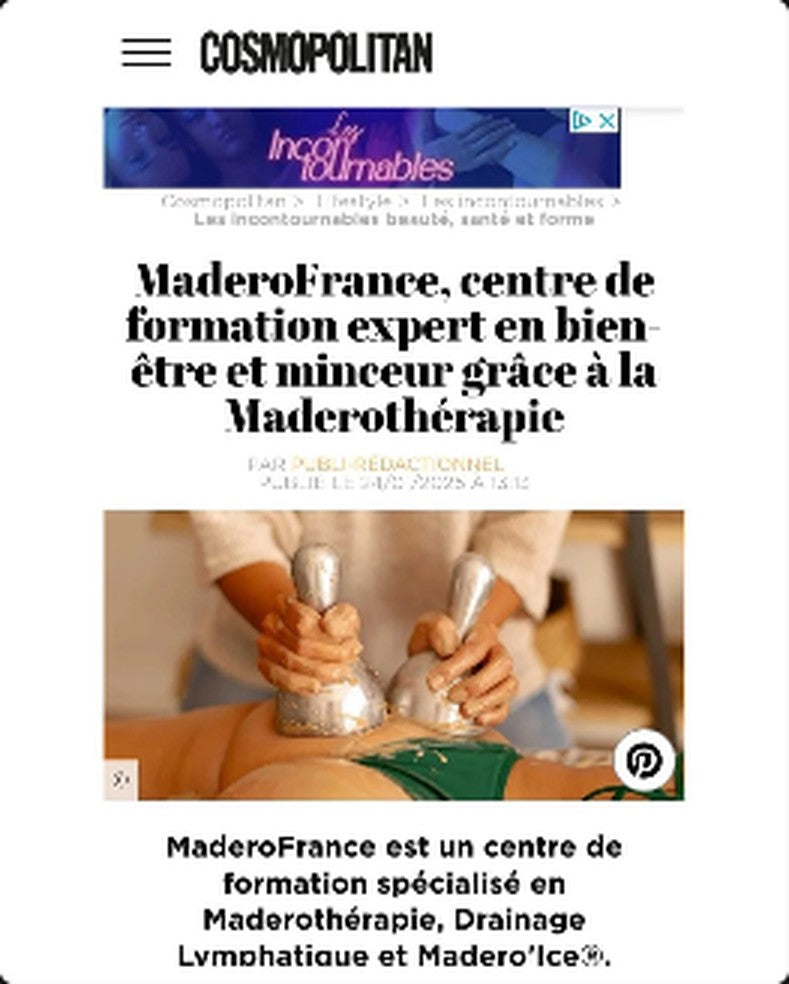 L'article de Cosmopolitan consacré à MADEROFRANCE